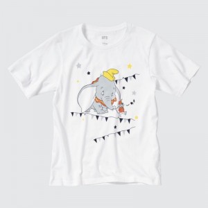 T Shirts Uniqlo Magic For All Classics Short-Sleeve UT Femme Blanche | 5650466