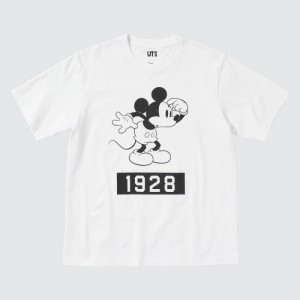 T Shirts Uniqlo Magic For All Favorites UT Short-Sleeve Femme Blanche | 5550115