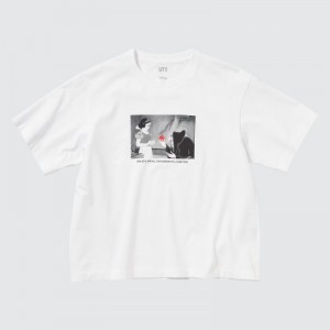 T Shirts Uniqlo Magic For All Favorites UT Short-Sleeve Femme Blanche | 2317209