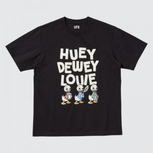 T Shirts Uniqlo Magic For All Favorites Ut Short-sleeve Graphic Homme Noir | 163546