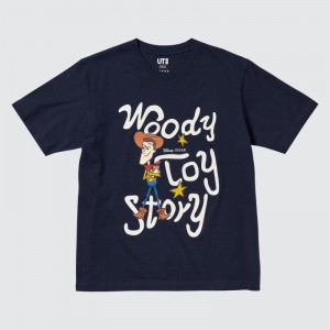 T Shirts Uniqlo Magic For All Timeless Favorites Ut Short-sleeve Graphic Homme Bleu Marine | 8314921