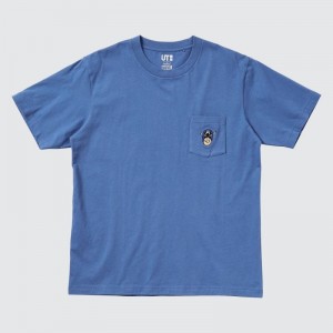 T Shirts Uniqlo Magic For All Timeless Favorites Ut Short-sleeve Graphic Homme Bleu | 6561836
