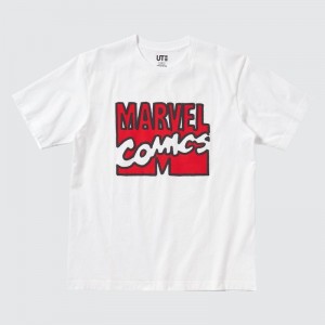 T Shirts Uniqlo Magic For All Timeless Favorites Ut Short-sleeve Graphic Homme Blanche | 8709496