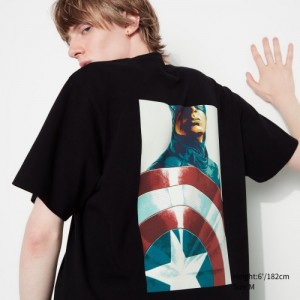 T Shirts Uniqlo Marvel Art Collection by Mondo UT Short Sleeve Femme Noir | 8629410