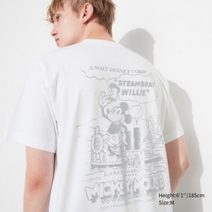 T Shirts Uniqlo Mickey Shines UT Short-Sleeve Femme Blanche | 1414174