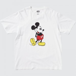 T Shirts Uniqlo Mickey Stands Ut Short-sleeve Graphic Homme Blanche | 2802989