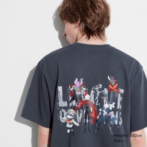 T Shirts Uniqlo My Hero Academia Ut Short-sleeve Graphic Homme Grise | 8874487