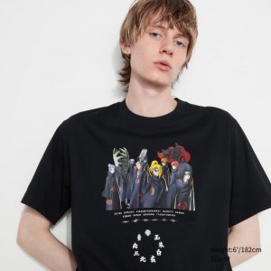 T Shirts Uniqlo Naruto Ut Short-sleeve Graphic Akatsuki Organization Homme Noir | 3420321