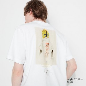T Shirts Uniqlo Naruto Ut Short-sleeve Graphic Minato Namikaze Homme Blanche | 9464384