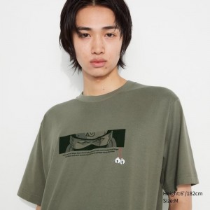 T Shirts Uniqlo Naruto Ut Short-sleeve Graphic Kakashi Hatake Homme Vert Olive | 8460702