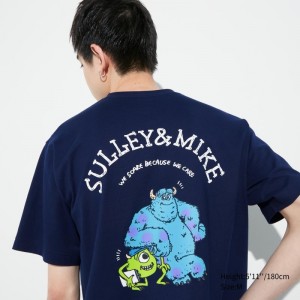 T Shirts Uniqlo Pixar Art Ut Short-sleeve Graphic Kazuma Mikami Homme Bleu Marine | 8585725
