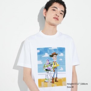 T Shirts Uniqlo Pixar Art Ut Short-sleeve Graphic Adam Lister Homme Blanche | 1072946