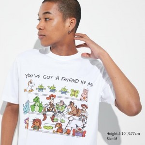 T Shirts Uniqlo Pixar Art Ut Short-sleeve Graphic Kazuma Mikami Homme Blanche | 8790834