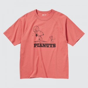 T Shirts Uniqlo Retro Peanuts Ut Oversized Short-sleeve Graphic Homme Orange | 5628144
