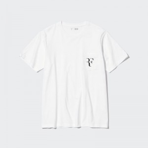 T Shirts Uniqlo Rf Short-sleeve Graphic Homme Blanche | 8031419