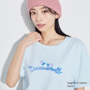 T Shirts Uniqlo Sanrio characters UT Short-Sleeve Femme Bleu | 4783586