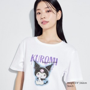 T Shirts Uniqlo Sanrio characters UT Short-Sleeve Femme Blanche | 7584856