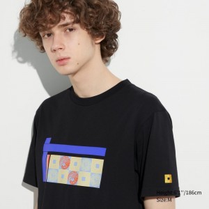 T Shirts Uniqlo Shochiku Kabuki Ut Short-sleeve Graphic Homme Noir | 5415895