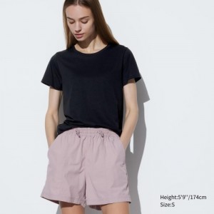 T Shirts Uniqlo Supima Cotton Crew Neck Short Sleeve Femme Noir | 7345767