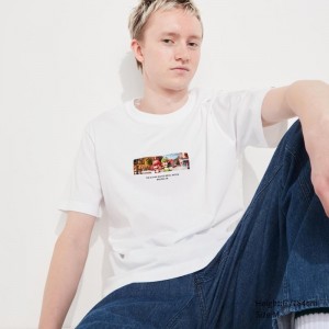T Shirts Uniqlo The Super Mario Bros. Movie Ut Short Sleeve Graphic Homme Blanche | 9923410