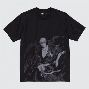 T Shirts Uniqlo Ut Archive Ut Bleach Short-sleeve Graphic Homme Noir | 5808817