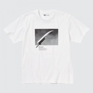 T Shirts Uniqlo Ut Archive Ut Bleach Short-sleeve Graphic Homme Blanche | 9545523