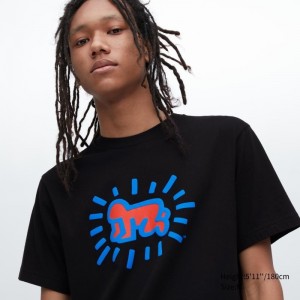 T Shirts Uniqlo Ut Archive Ut Short Sleeve Graphic Keith Haring Homme Noir | 7273603