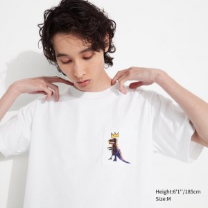 T Shirts Uniqlo Ut Archive Ut Short Sleeve Graphic Jean-michel Basquiat Homme Blanche | 3892457