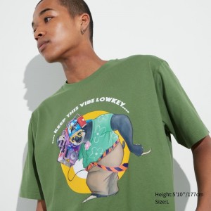 T Shirts Uniqlo Utgp2023: Magic For All Ut Short-sleeve Graphic Psychkennedy Homme Vert | 5902821