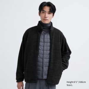 Vestes Uniqlo Fleece Full-zip Long Sleeve Homme Grise | 1939124