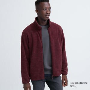 Vestes Uniqlo Fleece Full-zip Long Sleeve Homme Rouge | 354408