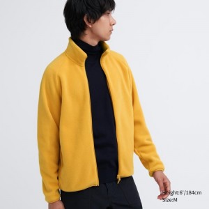 Vestes Uniqlo Fleece Long-sleeve Full-zip Homme Jaune | 7083099