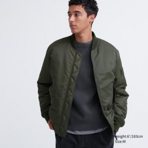 Vestes Uniqlo Ma-1 Homme Vert Olive | 1827969