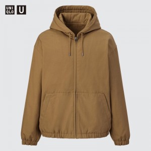 Vestes Uniqlo U Zip-up Homme Marron | 2688786