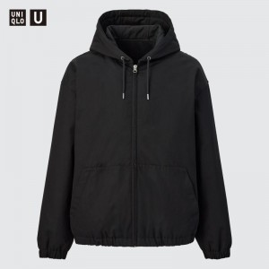 Vestes Uniqlo U Zip-up Homme Noir | 1992156