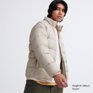 Vestes Uniqlo Ultra Light Down 3d Cut Wide Quilt Homme Beige | 6242397