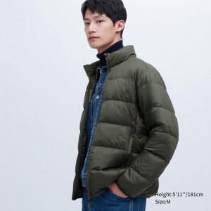 Vestes Uniqlo Ultra Light Down 3d Cut Wide Quilt Homme Vert Olive | 892128
