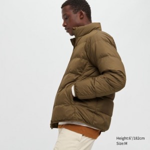 Vestes Uniqlo Ultra Light Down 3d Cut Wide Quilt Homme Marron | 3524119