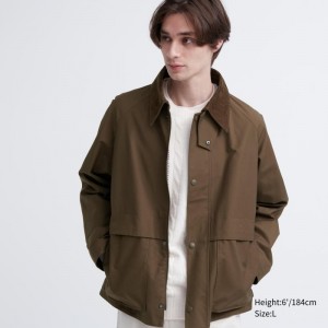 Vestes Uniqlo Utility Short Homme Marron | 959053