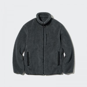 Vestes Uniqlo Windproof Outer Fleece Homme Grise | 4158315