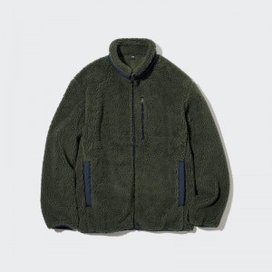 Vestes Uniqlo Windproof Outer Fleece Homme Vert Olive | 5544055