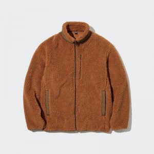Vestes Uniqlo Windproof Outer Fleece Homme Orange | 8938020