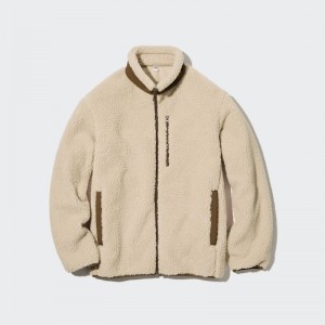 Vestes Uniqlo Windproof Outer Fleece Homme Beige | 690103