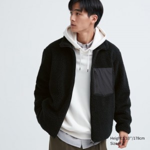 Vestes Uniqlo Windproof Outer Fleece Homme Noir | 1533668