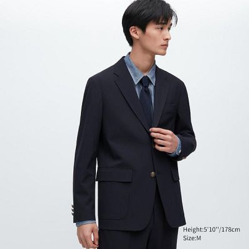 Blazer Uniqlo Comfort Femme Bleu Marine | 654699