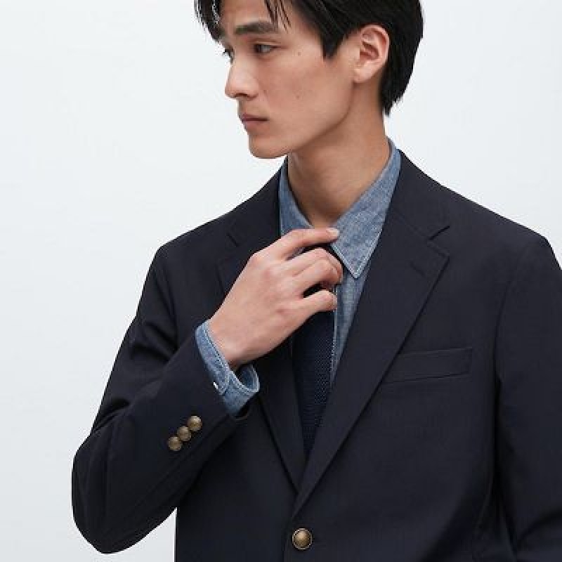 Blazer Uniqlo Comfort Femme Bleu Marine | 654699