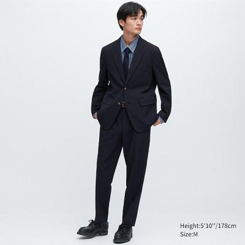 Blazer Uniqlo Comfort Femme Bleu Marine | 654699