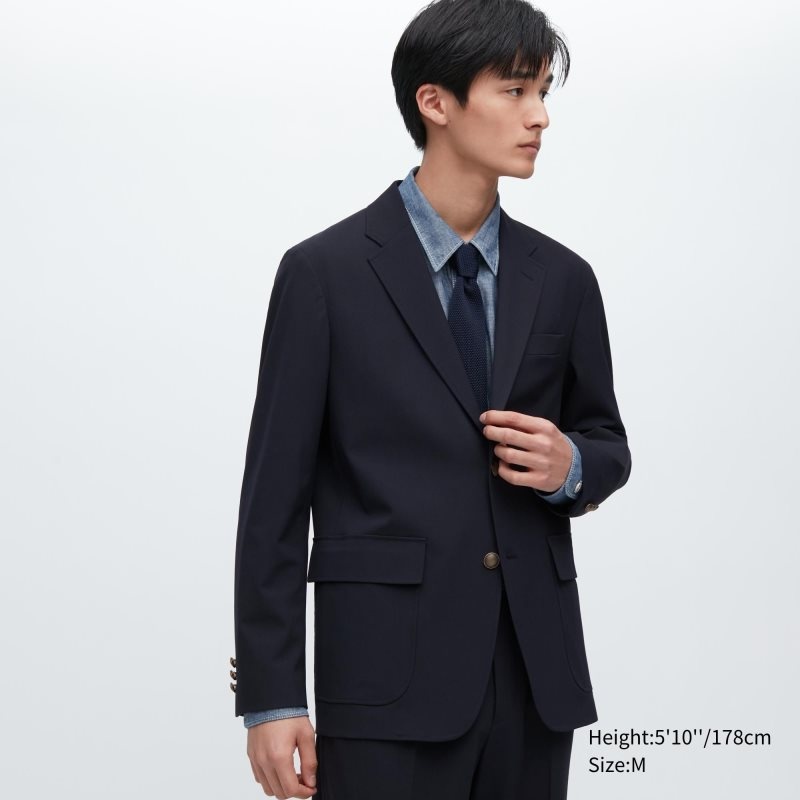 Blazer Uniqlo Comfort Homme Bleu Marine | 7190373