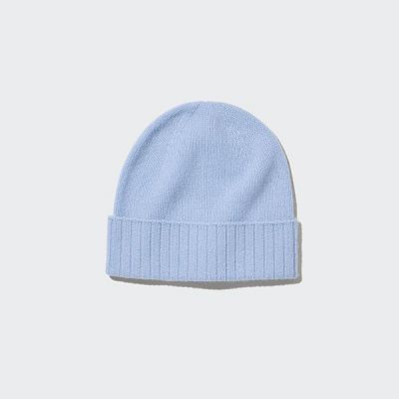 Bonnet Uniqlo Cashmere Knitted Femme Bleu | 2808236