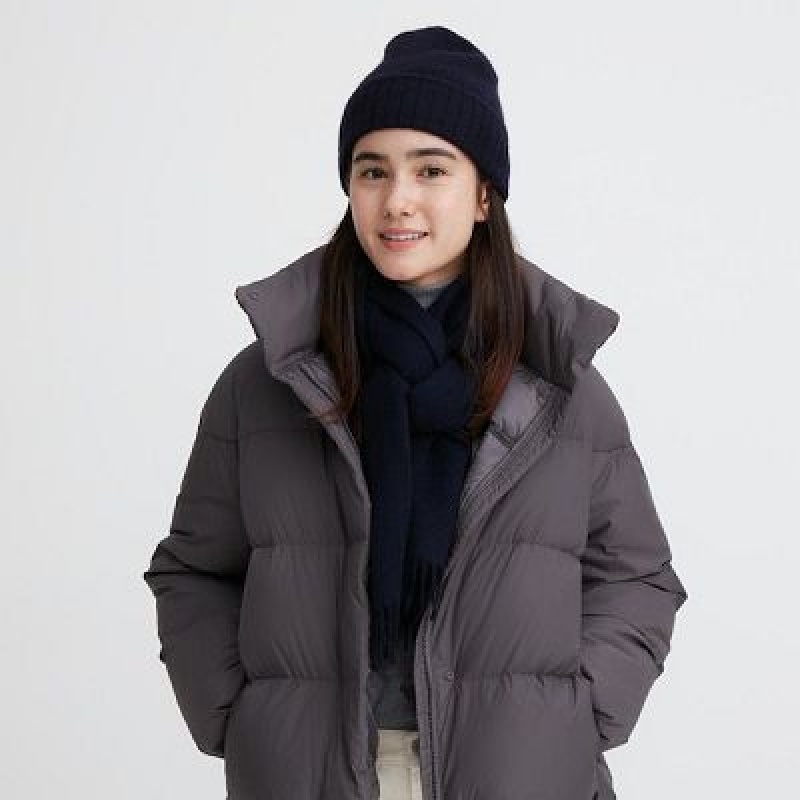 Bonnet Uniqlo Cashmere Knitted Femme Bleu Marine | 4087861